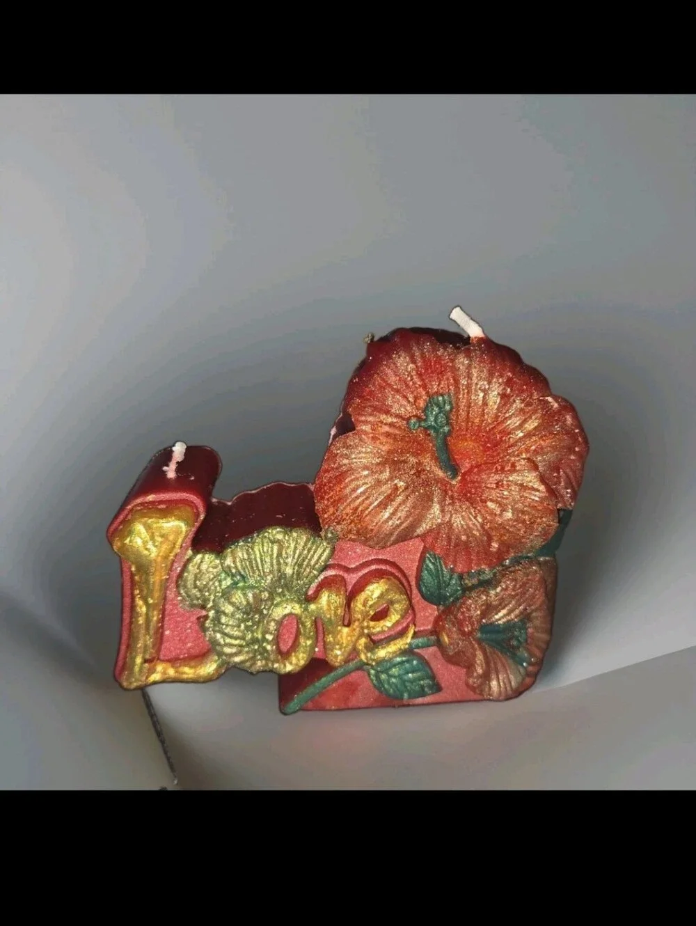 Multicolor Double Wick Love Candle